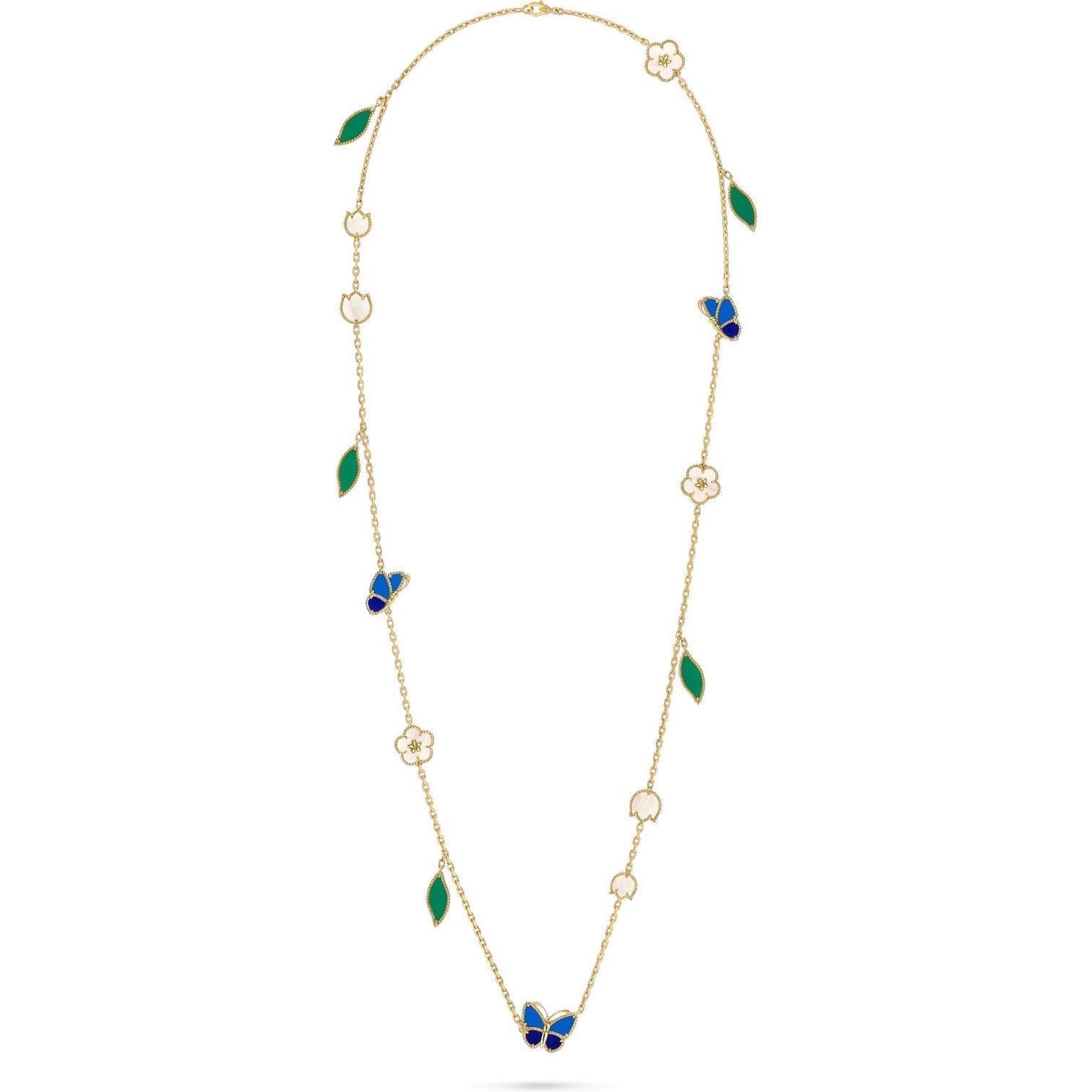 [Royal Jewellery]LUCKY SPRING BUTTERFLY 15 FLOWER NECKLACE