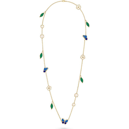 [Royal Jewellery]LUCKY SPRING BUTTERFLY 15 FLOWER NECKLACE