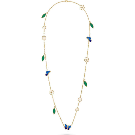 [Royal Jewellery]LUCKY SPRING BUTTERFLY 15 FLOWER NECKLACE