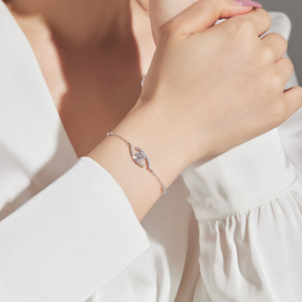 [Royal Jewellery]Lucky Eye Pave-Set Diamond Bracelet
