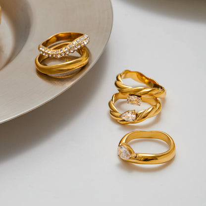 [Royal&Vicky]Noemi kuratierte Ringstapel-Kollektion