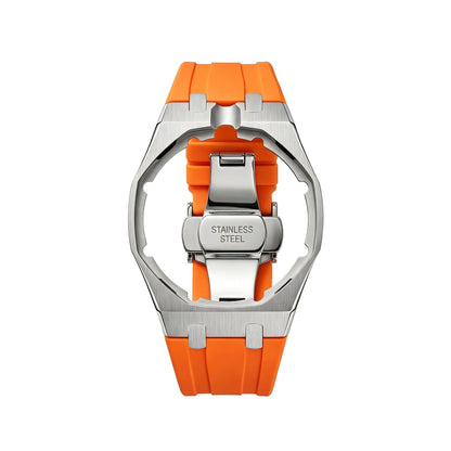 Royal&Vicky Strap Exclusive Steel Case & Silicone Strap With Cradle