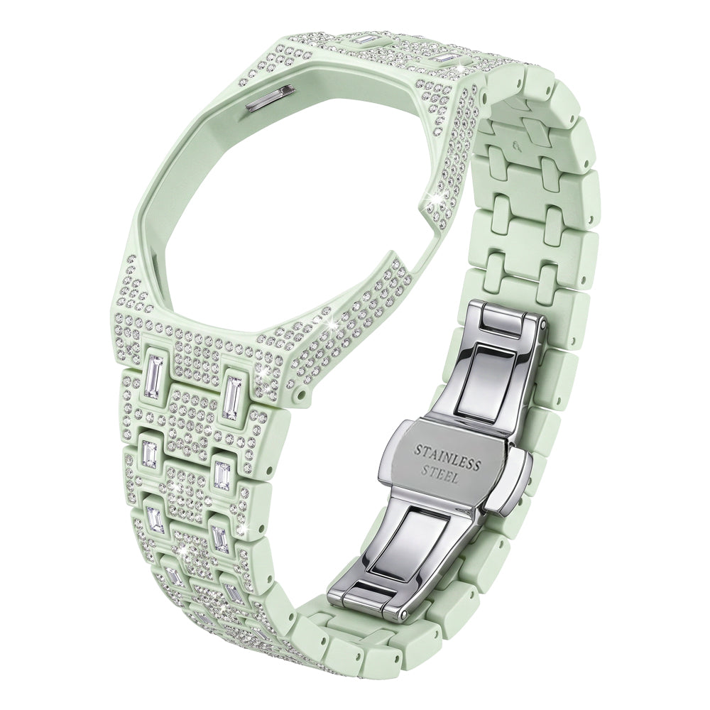 Royal&Vicky Strap Exclusive Bioceramic Case & Bioceramic Strap Full Diamond