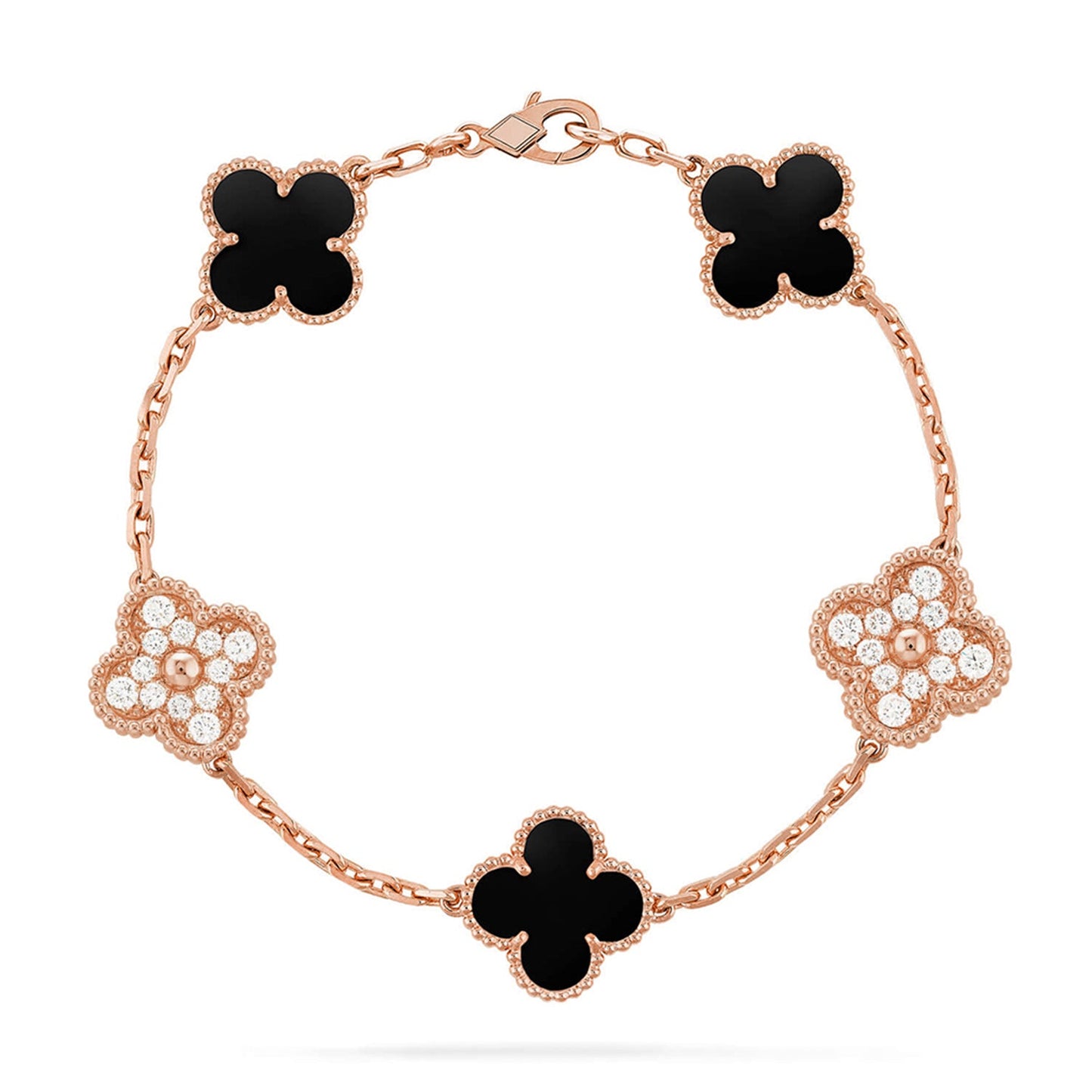 [Royal Jewellery] CLOVER 5 MOTIF ONYXS BRACELET COLLECTION