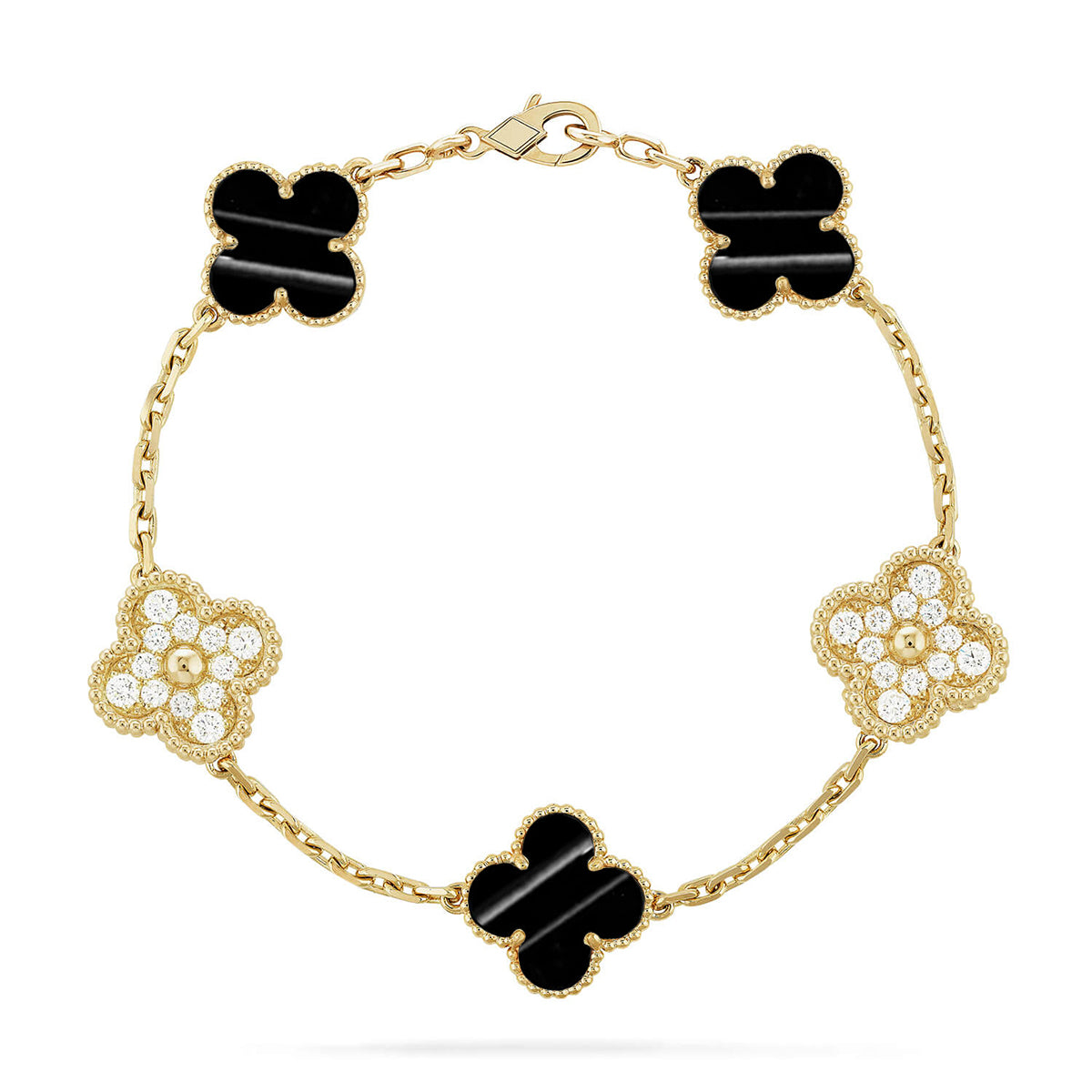 [Royal Jewellery] CLOVER 5 MOTIF PULSAR STONE BRACELET COLLECTION
