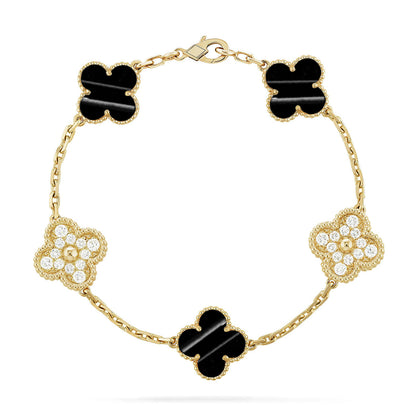[Royal Jewellery] CLOVER 5 MOTIF PULSAR STONE BRACELET COLLECTION