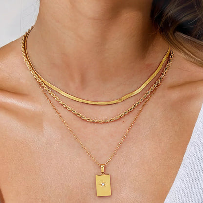 [Royal&Vicky]Raphaela Layered Gold Necklace