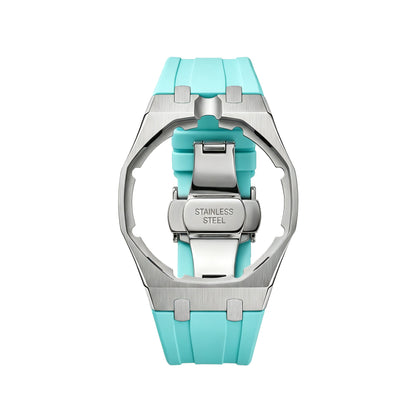 Royal&Vicky Strap Exclusive Steel Case & Silicone Strap With Cradle