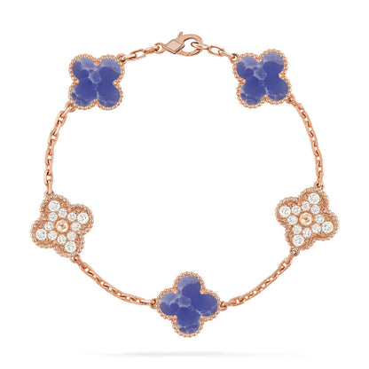 [Royal Jewellery]CLOVER 5 MOTIF BLUE VEINS BRACELET COLLECTION