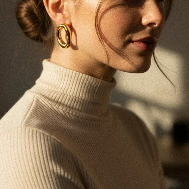[Royal&Vicky]Raquel Offene ovale Ohrringe