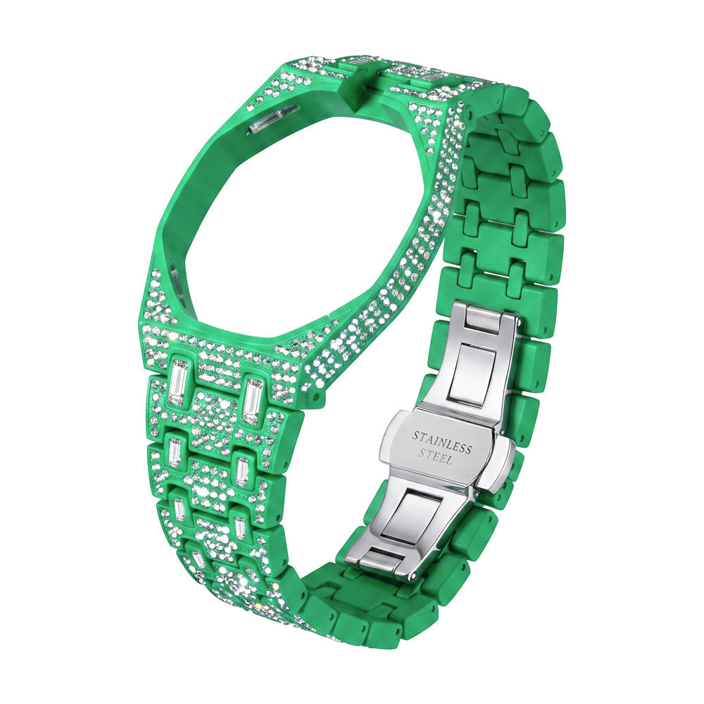 Royal&Vicky Strap Exclusive Bioceramic Case & Bioceramic Strap Full Diamond
