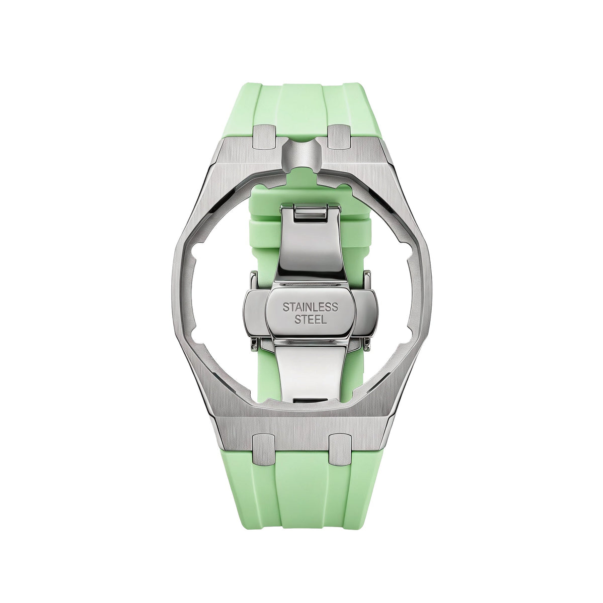 Royal&Vicky Strap Exclusive Steel Case & Silicone Strap With Cradle