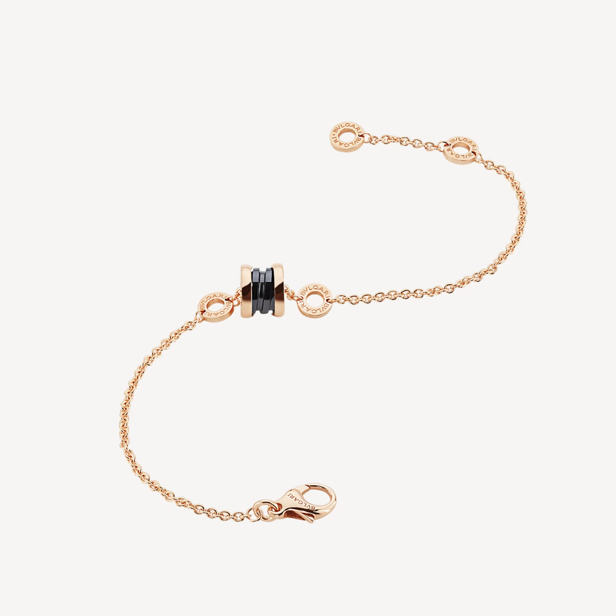 [ROYAL]ZERO 1 SOFT PINK GOLD AND BLACK CERAMIC BRACELET