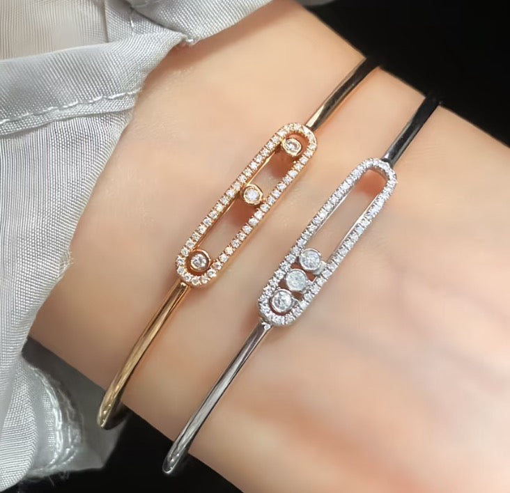 [Royal Jewellery]Move Pavé Diamond Bangle Bracelet M
