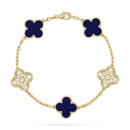 [Royal Jewellery]CLOVER 5 MOTIF LAPIS LAZULI BRACELET COLLECTION