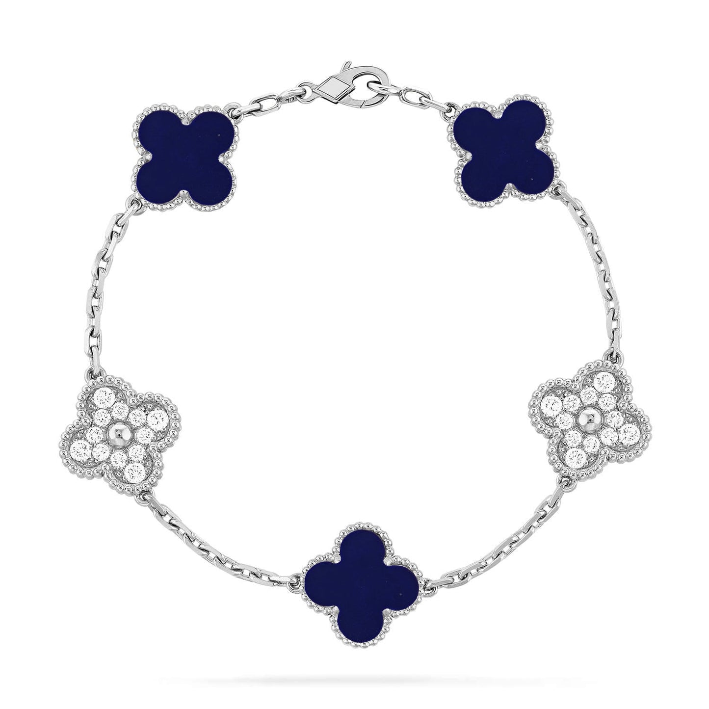 [Royal Jewellery]CLOVER 5 MOTIF LAPIS LAZULI BRACELET COLLECTION