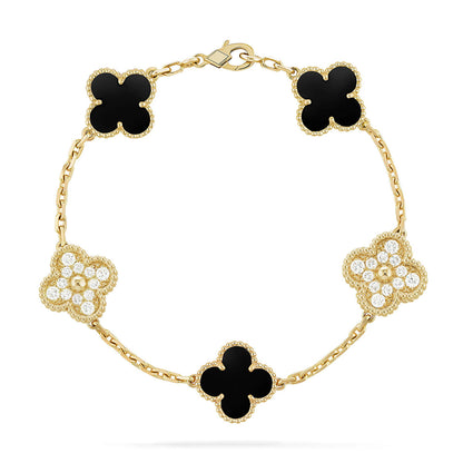 [Royal Jewellery] CLOVER 5 MOTIF ONYXS BRACELET COLLECTION