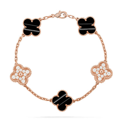 [Royal Jewellery] CLOVER 5 MOTIF PULSAR STONE BRACELET COLLECTION
