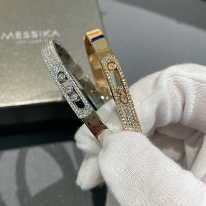 [Royal Jewellery]Move Noa Rose Gold Pavé Diamond Bangle Bracelet