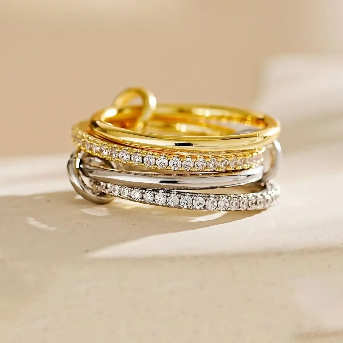 [Royal&Vicky]Ivy Stacked Diamond Ring