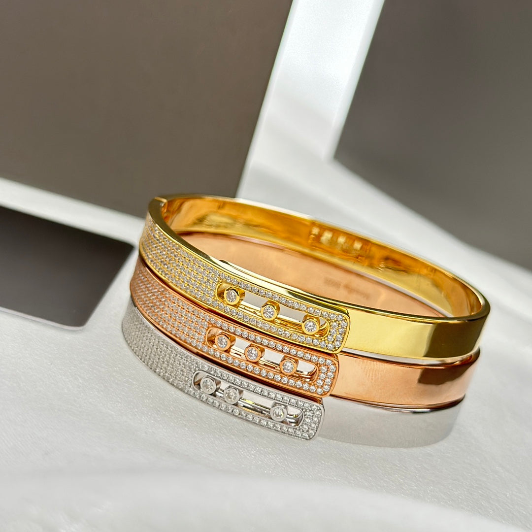 [Royal Jewellery]Move Noa Rose Gold Pavé Diamond Bangle Bracelet