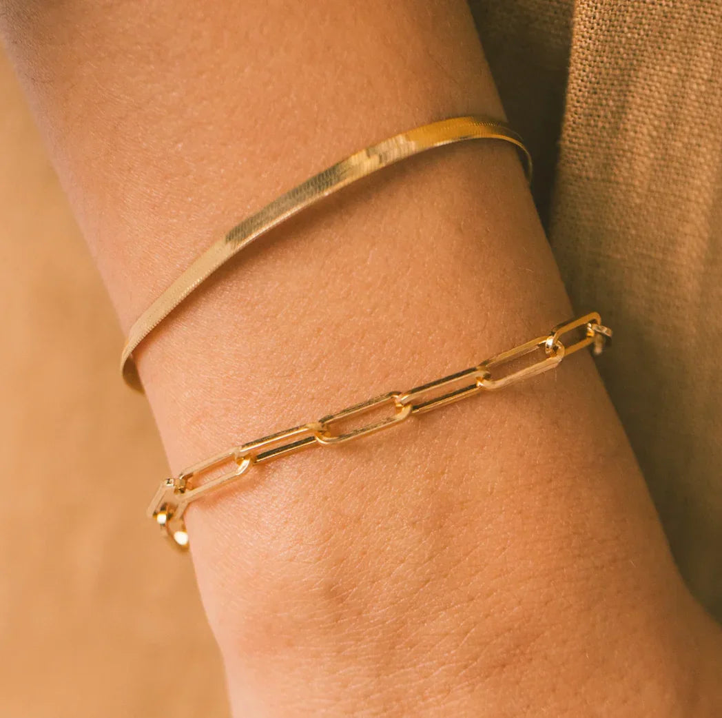 [Royal&Vicky]Eloise Gold Paperclip Bracelet