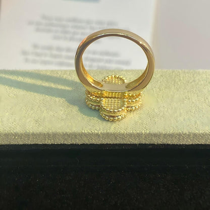 [Royal Jewellery]NEW CLOVER PINK ENAMEL RINGS