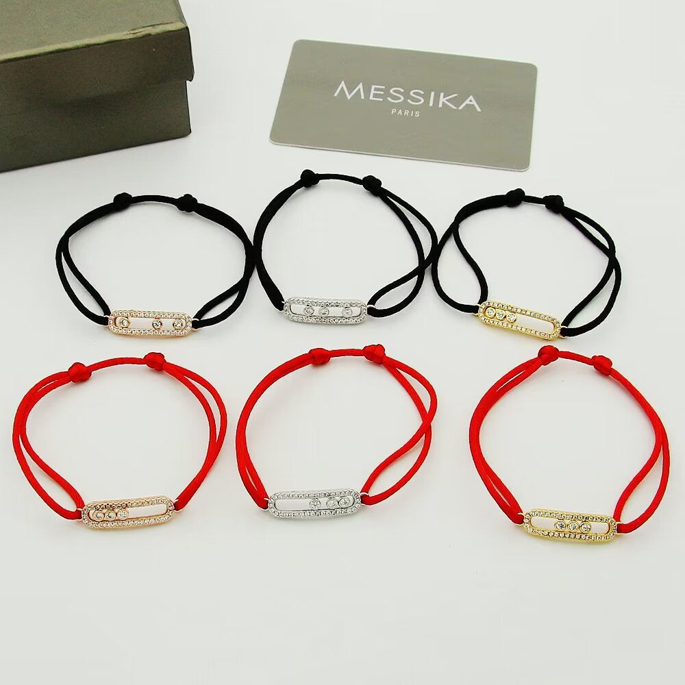 [Royal Jewellery]Messika Care(s) pink cord pavé bracelet