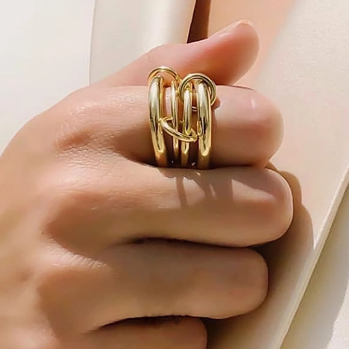 [Royal&Vicky]Alexandria Two-Tone Stacked Ring