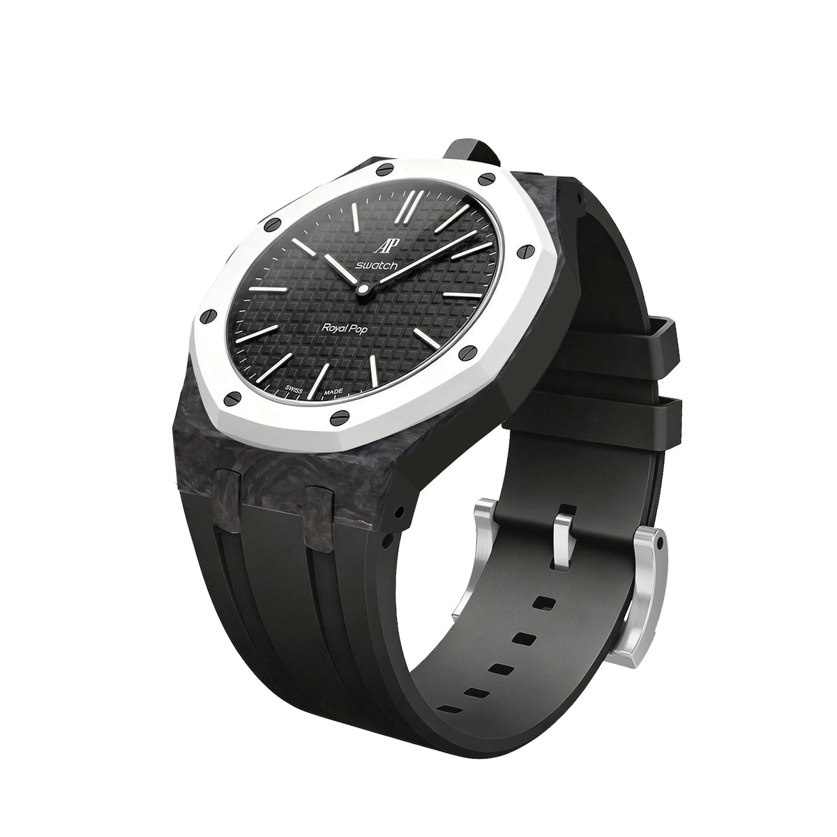 Royal Oak Pop Exclusive Gehäuse aus Karbonfaser & Silikonarmband