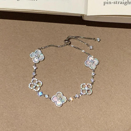 [Royal Jewellery]CLOVER 5 MOTIF PINK BLUE RED WHITE BRACELET