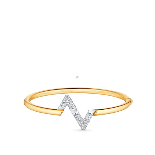 [ROYAL]VOLTE UPSITE DOWN GOLD DIAMOND BRACELET