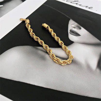 [Royal&Vicky]Gigi Rope Chain Goldarmband