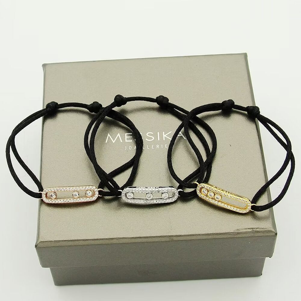 [Royal Jewellery]Messika Care(s) pink cord pavé bracelet
