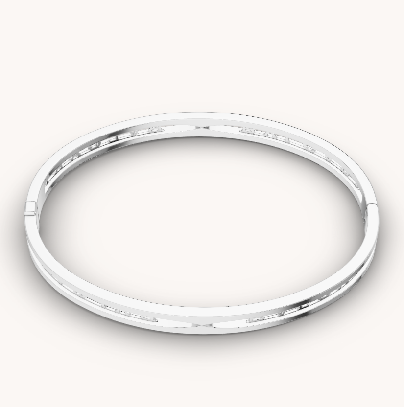 [ROYAL]ZERO 1 SPIRAL LOGO SILVER BRACELET