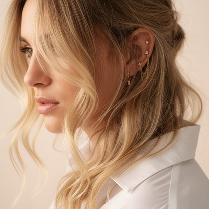 [Royal&Vicky]Dina Essential Diamond-Ohrringe Bundle