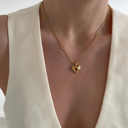 [Royal&Vicky]Vesper Gold Heart Necklace