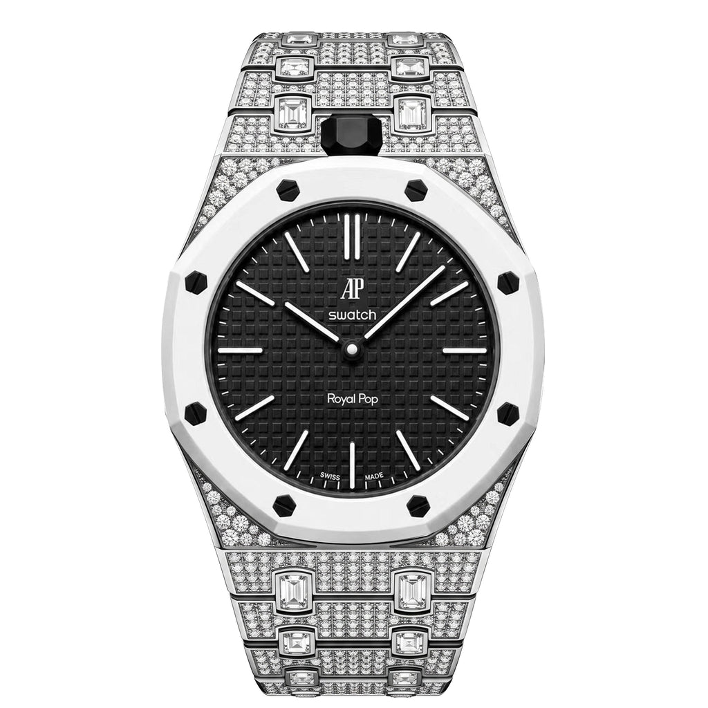 Royal Oak Pop Exclusive Bioceramic Case & Bioceramic Strap Full Diamond