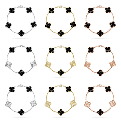 [Royal Jewellery] CLOVER 5 MOTIF PULSAR STONE BRACELET COLLECTION