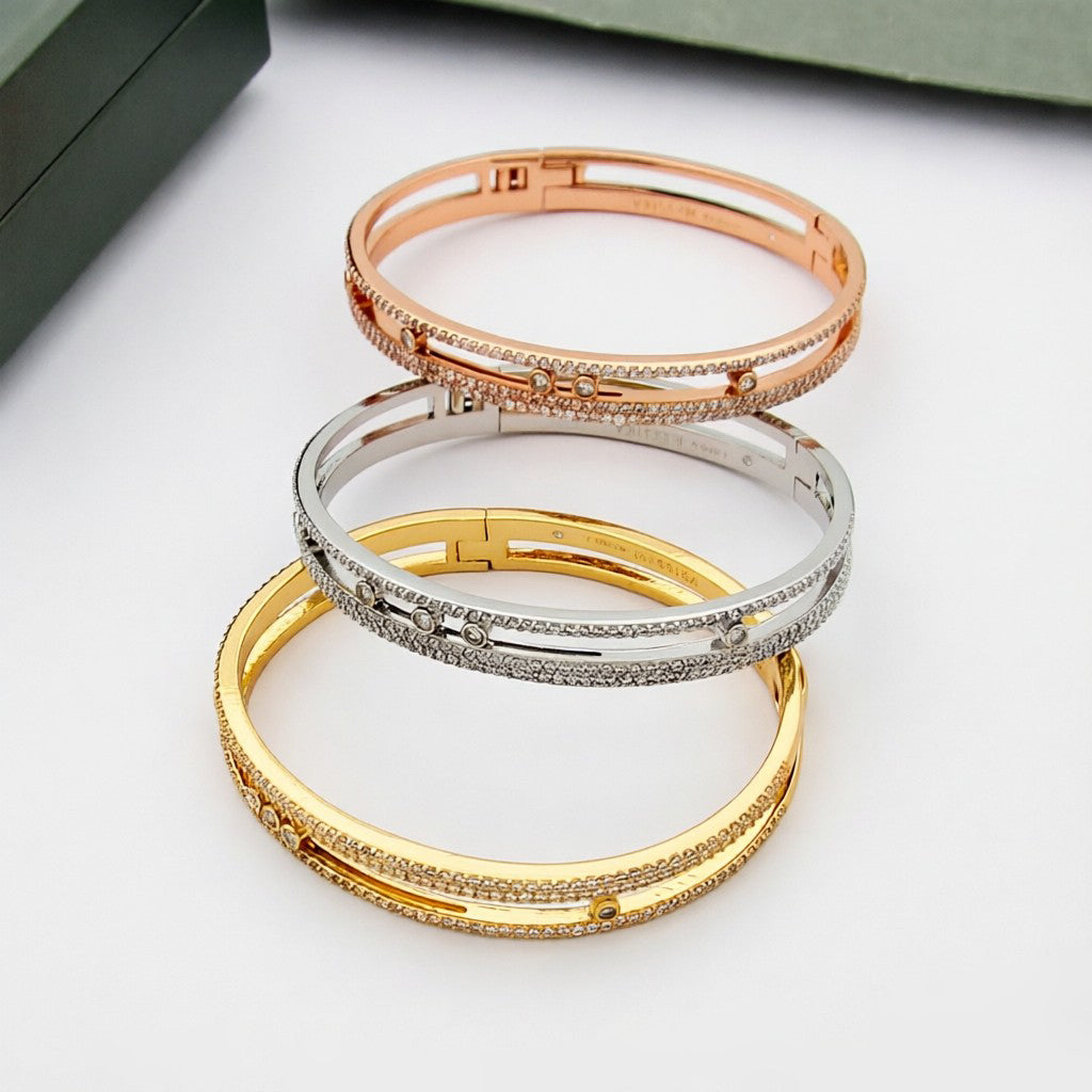[Royal Jewellery]Move Romane pavé bangle