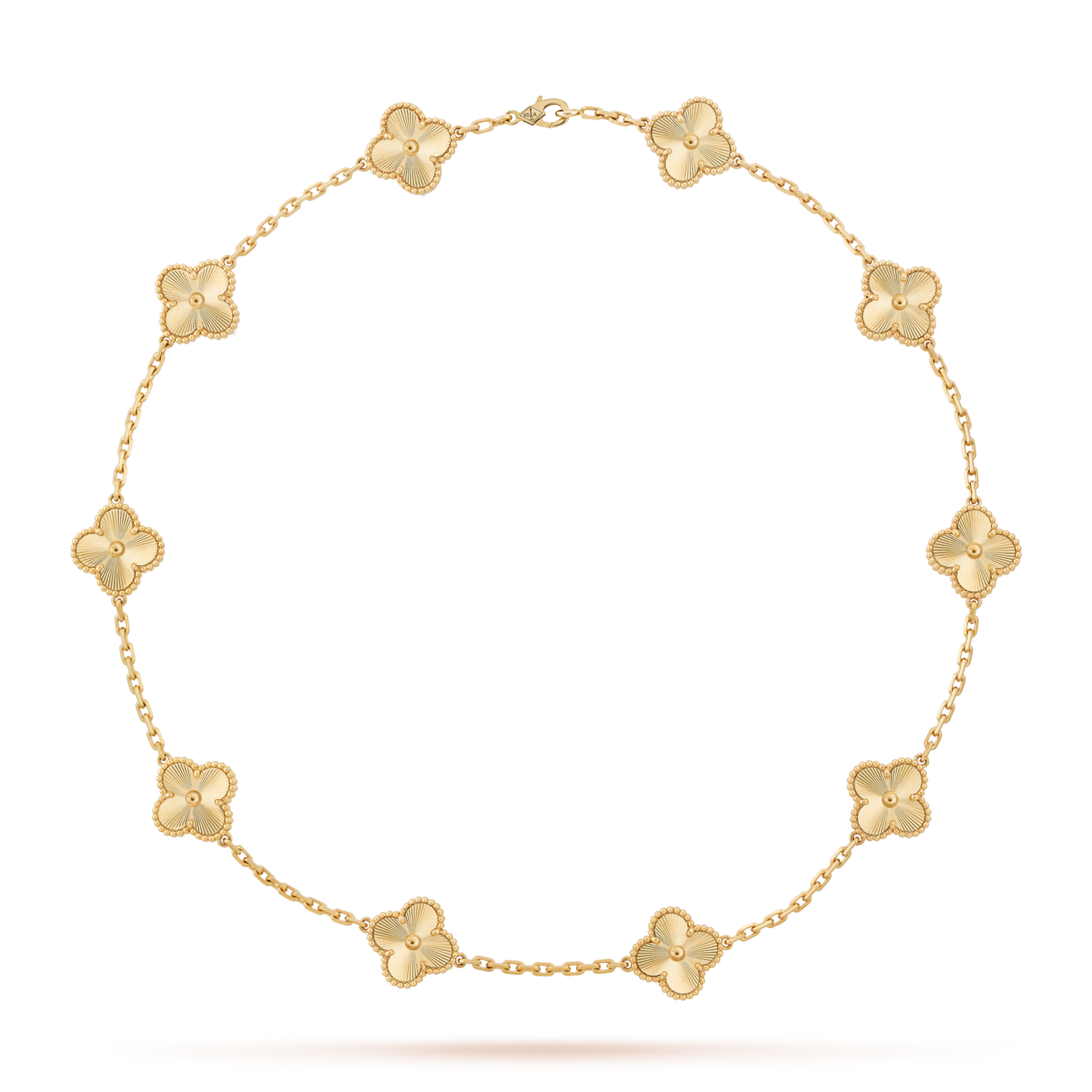 [Royal Jewellery]CLOVER 10 MOTIFS LASER NECKLACE
