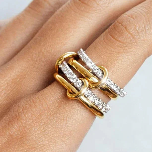 [Royal&Vicky] Juno gestapelter Diamantring