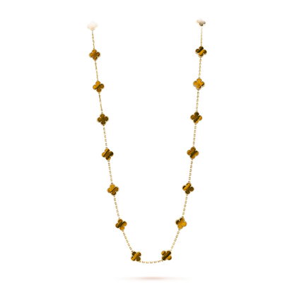 [Royal Jewellery]CLOVER 20 MOTIFS TIGER EYE ROSE GOLD