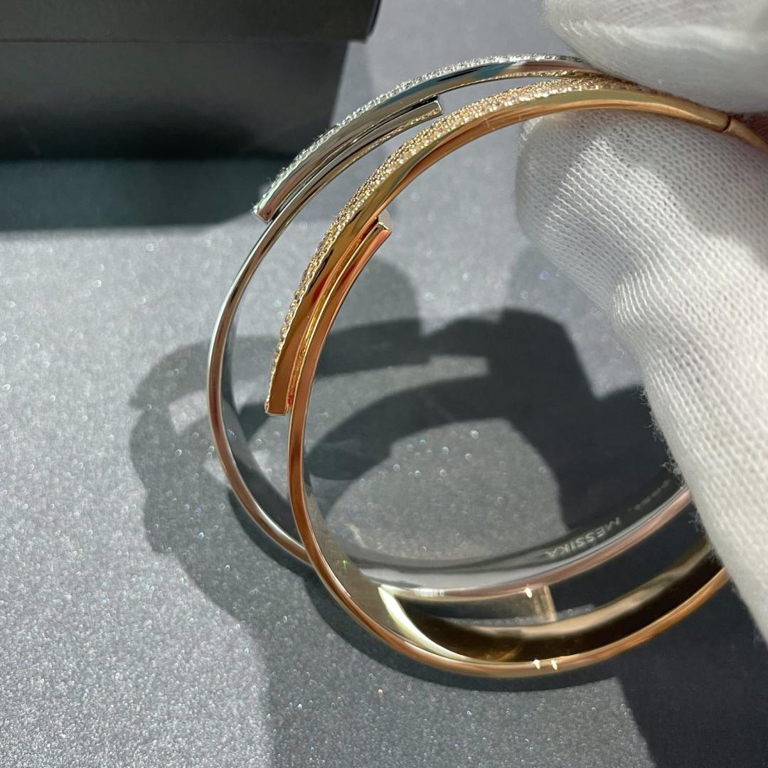 [Royal Jewellery]Move Noa Rose Gold Pavé Diamond Bangle Bracelet