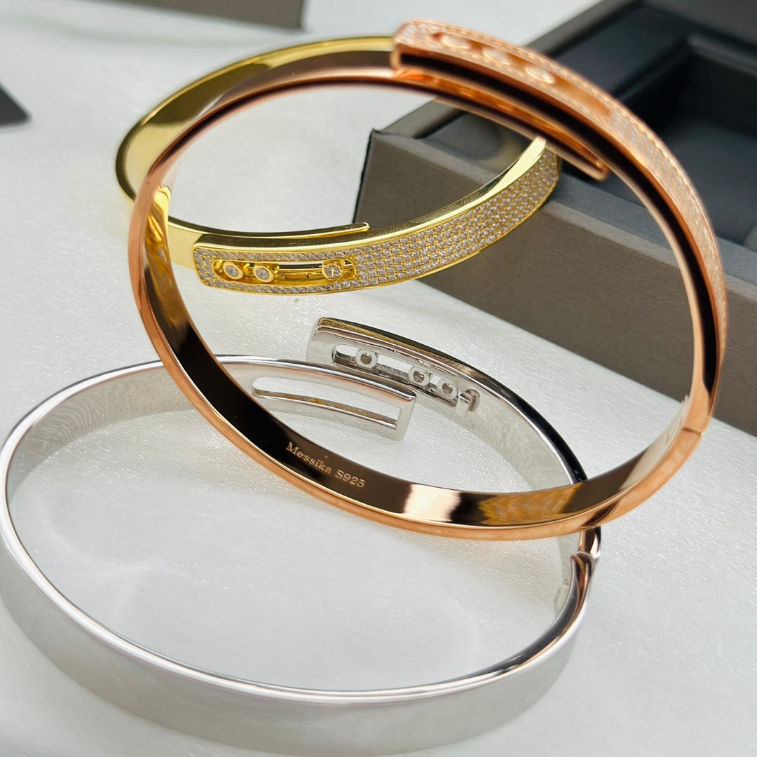 [Royal Jewellery]Move Noa Rose Gold Pavé Diamond Bangle Bracelet