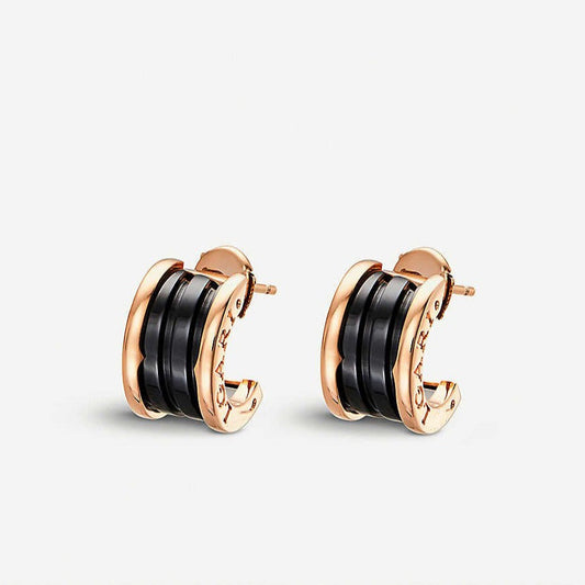 [ROYAL]ZERO 1 PINK GOLD CERAMIC EARRINGS