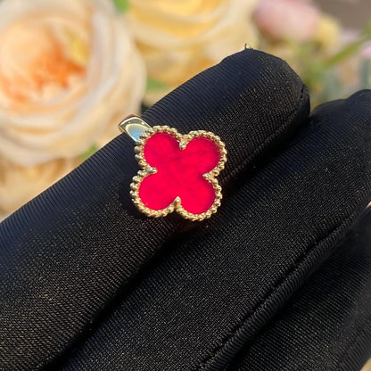 [Royal Jewellery]NEW CLOVER PINK ENAMEL RINGS