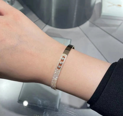 [Royal Jewellery]Move Noa Rose Gold Pavé Diamond Bangle Bracelet