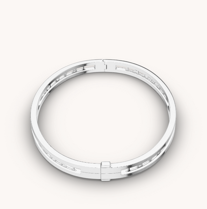 [ROYAL]ZERO 1 SPIRAL LOGO SILVER BRACELET