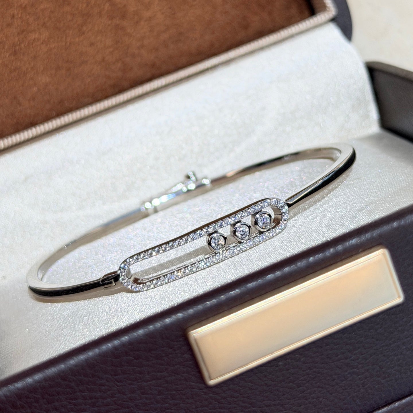 [Royal Jewellery]Move Pavé Diamond Bangle Bracelet M